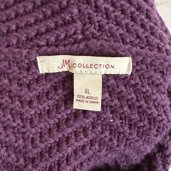JM Collection Women's Purple Cardigan Sweater, XL, Pre-owned - Picture 5 of 6